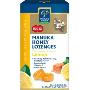 اقراص استحلاب بعسل المانوكا والليمون 15 قرص من مانوكا هيلث Manuka Health