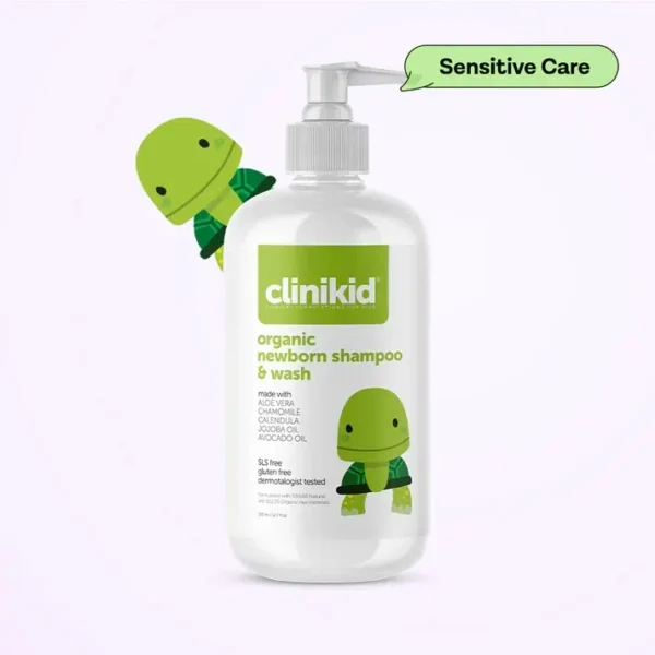 ⁦شامبو وسائل استحمام عضوي للأطفال حديثي الولادة من كلينيكيد 250 مل Clinikid⁩ - الصورة ⁦2⁩