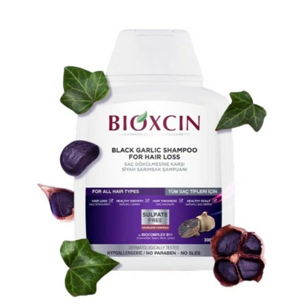 ⁦3 عبوات – شامبو الثوم الأسود التركي بيوكسين 300 مل Bioxcin | أفضل شامبو لتساقط الشعر في تركيا⁩ - الصورة ⁦3⁩